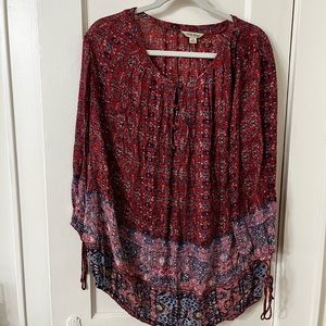 Size 1X lucky brand boho top